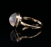 10k Yellow Gold Genuine Natural Moonstone Ring Pool of Light Jewelry (#J5286)