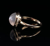 10k Yellow Gold Genuine Natural Moonstone Ring Pool of Light Jewelry (#J5286)