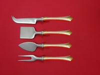 Regency Shell Gold by Lunt Sterling Silver Cheese Serving Set 4pc HHWS  Custom