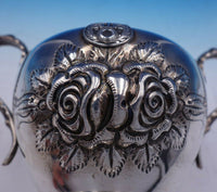 Rose by Stieff Sterling Silver Sugar and Creamer Set 2pc Hand Chased (#3149)