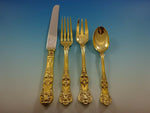 English King Gold by Tiffany and Co. Sterling Silver Flatware Set Service 24 Pcs