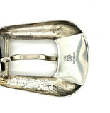 Sterling Belt Bucklet Set 3pc with 10k Yellow Gold Horse (#J5481)