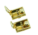 14k Yellow Gold Genuine Natural Diamond Bar Earrings (#J4759)