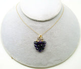 Laura Ramsey 14k Gold Briolette Genuine Natural Amethyst Pendant (#J451)