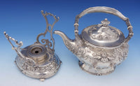 Imperial Chrysanthemum by Gorham Sterling Silver Tea Set 6pc (#3106) Antique