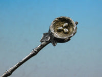 Birds Nest by Gorham Sterling Silver Sugar Demitasse Spoon Rare Figural GW 4 3/8