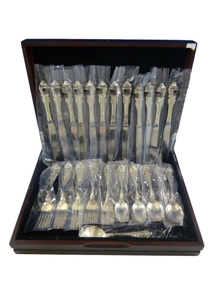 Sir Christopher by Wallace Sterling Silver Flatware Service 12 Place Set New