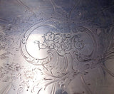 Seligmann Austrian .800 Silver Tea Tray w/ Hand Engraved Flowers Leaves (#6066)