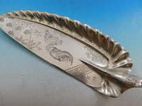 Japanese by Tiffany Sterling Silver Crumber Pie Crust Edge Rooster & Hen 13 3/4"