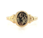 10k Yellow Gold Child's Baby Signet Ring "KFE" Monogram Size 3 Jewelry (#J5837)