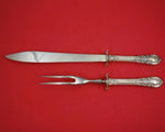 American Victorian by Lunt Sterling Silver Roast Carving Set 2pc HH WS Vintage