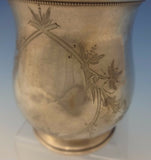 Eastlake Design Wood and Hughes Sterling Silver Child's Cup BC GW Interior #0362