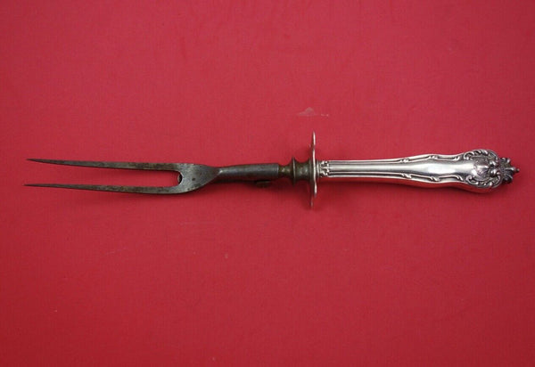 Queen by Mount Vernon / Howard Sterling Silver Roast Carving Fork 11 3/8"