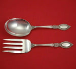 Guildhall by Reed and Barton Sterling Silver Salad Serving Set 2pc FH AS 9"