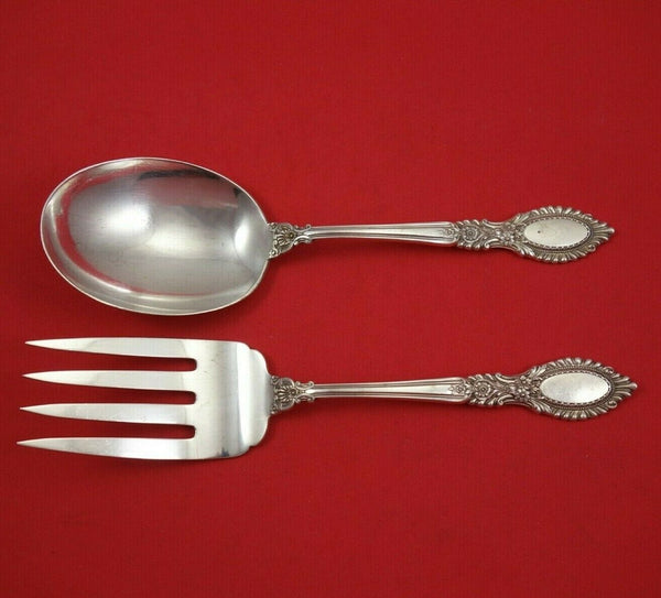 Guildhall by Reed and Barton Sterling Silver Salad Serving Set 2pc FH AS 9"