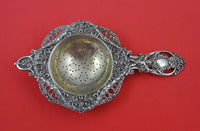 German Sterling by Various Makers Tea Strainer .800 silver cast heavy 7"