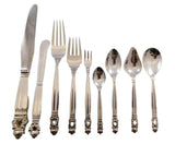 Acorn by Georg Jensen Sterling Silver Flatware Service 12 Set 110 pc XL Dinner