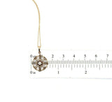 10k Yellow Gold Victorian Diamond and Seed Pearl Lavaliere (#J5583)