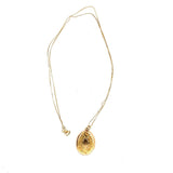 10k Yellow Gold Vintage Locket Engraved with Flowers (#J5408)