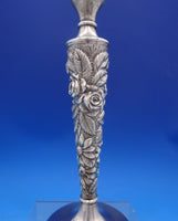 Rose by Stieff Sterling Silver Candlestick Pair #159 10" x 3 1/2" (#6971)