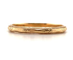14k Yellow Gold Wedding Band Ring Jewelry with Flower Accents Size 7.5 (#J5878)