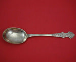 Henrik Moller Norwegian Sterling Silver Serving Spoon Hand Chased Figural 8 1/4"