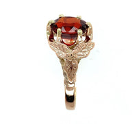 14k Yellow Gold 3.71ct Vibrant Spessartine Genuine Natural Garnet Ring (#J6146)
