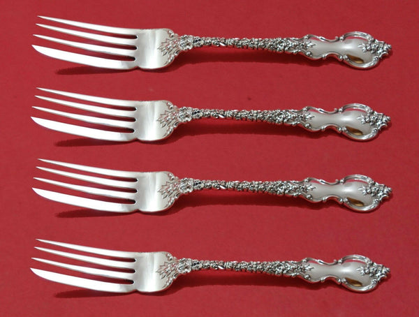 Du Barry by International Sterling Silver Fish Fork Set 4pc AS Custom 7 1/2"