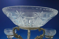 Gadroon by DP and Sons Silverplate and Copper Epergne with Crystal Bowls (#5837)