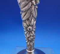 Rose by Stieff Sterling Silver Candlestick Pair #159 10" x 3 1/2" (#6971)