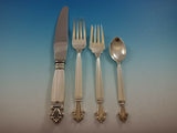 Acanthus by Georg Jensen Sterling Silver Flatware Set 8 Service 46 Pcs Dinner