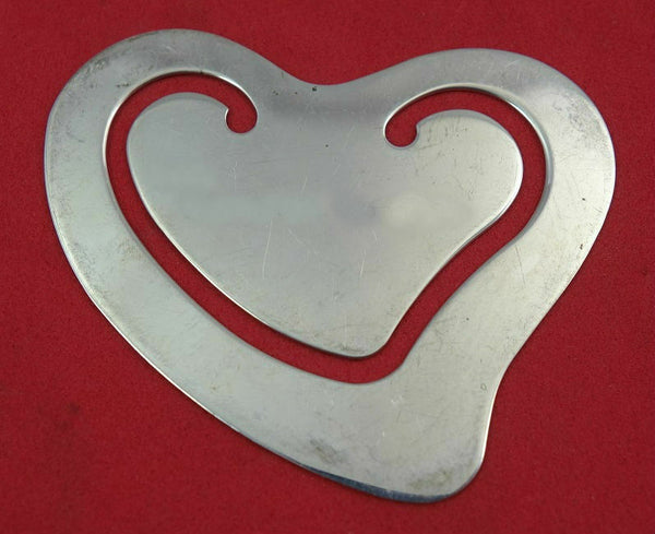 Elsa Peretti by Tiffany Sterling Silver Heart Shaped Book Mark .3oz. 2" x 1 1/2"