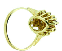 14k Yellow Gold Genuine Natural Ruby and Diamond Cocktail Ring (#J527)