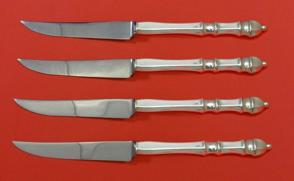 Carpenter Hall by Towle Sterling Silver Steak Knife Set 4pc HHWS Custom 8 1/2"