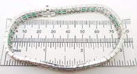 18K Gold 4.90ct Genuine Natural Emerald and 1.20ct Diamond Bracelet (#C3384)