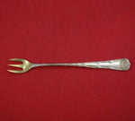 Wave Edge by Tiffany and Co Sterling Silver Cocktail Fork Gold Washed 6" Antique