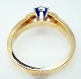 Gorgeous 1.28ct Royal Blue Pear Genuine Natural Sapphire Ring (#J406)