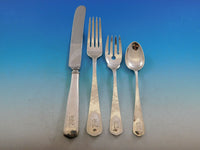 Lebolt Sterling Silver Flatware Set Hand Wrought Chicago 44 pc B Monogram Dinner
