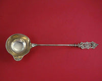 European Sterling Silver Punch Ladle Pierced With Monogram 15" Serving