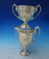 JD and S Silverplate Tea Set 4pc Acanthus Leaves Ram Handles Lion Finial (#5505)