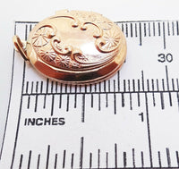 12K Rose Gold Filled Oval Locket (#J3152)