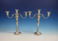 Decor by Gorham Sterling Silver Candelabra Pair 3-Light Fancy #1175 (#3031)