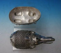 India Sterling Silver Tea Caddy Elephant Form with Chrysanthemums c.1950 (#5468)