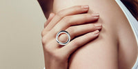 Idole De Christofle France Sterling Silver Circle Ring - New