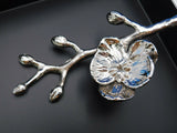 White Orchid by Michael Aram Nickelplate Stainless Cocktail Napkin Holder - New
