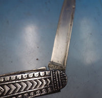 Sterling Silver Pocket Knife Folding Two Blades 3 1/4" Opened 5 3/8" (#6886-2)