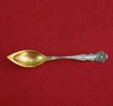 Water Lily by Paye and Baker Sterling Silver Grapefruit Spoon Gold Washed 5 1/2"