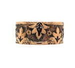 9k Yellow Gold Victorian 7.5mm Wide Wedding Band Ring Size 6 Jewelry (#J6140)