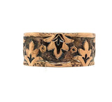 9k Yellow Gold Victorian 7.5mm Wide Wedding Band Ring Size 6 Jewelry (#J6140)
