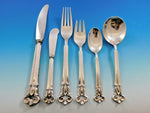 Monica by Cohr Danish Sterling Silver Flatware Set For 6 Service 30 pieces
